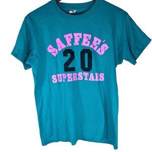 Vintage 80s Women’s Single Stitch T Shirt Team Sports Baseball Varsity Medium